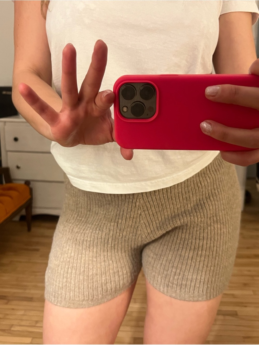 Princess Polly Ribbed Knit Shorts - fits up to L (stretch)